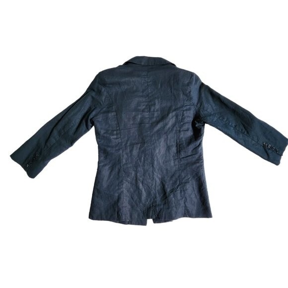 Love Tree Bluish Tint 1-Button Linen Blazer with Pinstripe Lining Size M - Picture 2 of 11